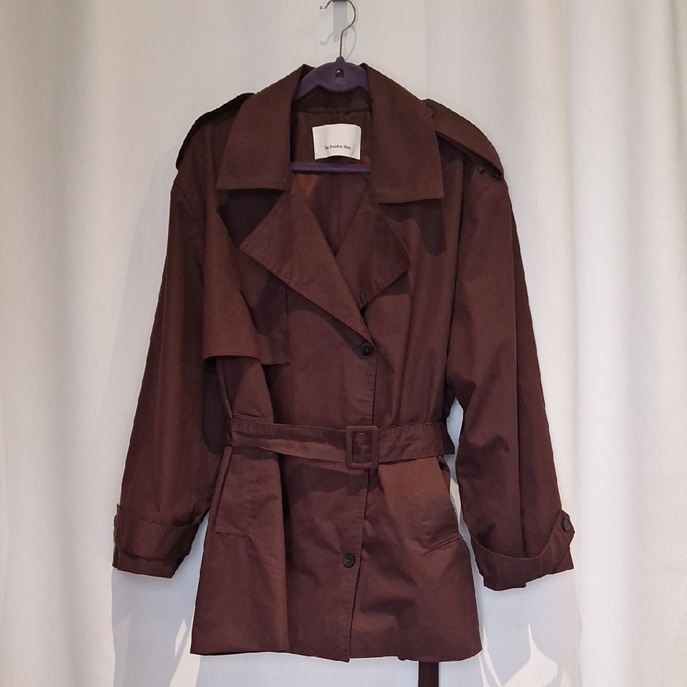 The Frankie Shop Brown Trench Coat with Belt